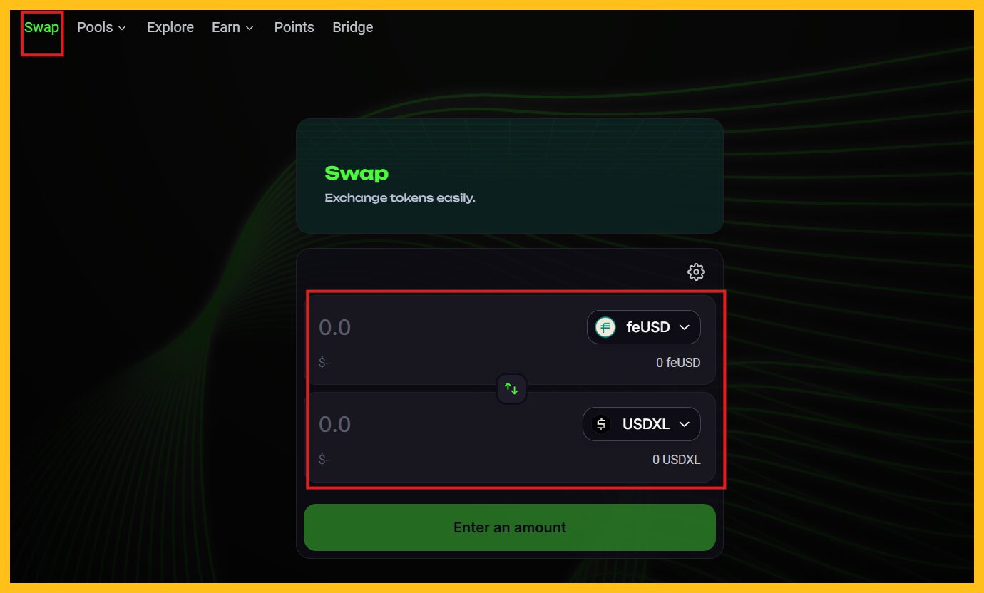 100 USDXL dung de Swap deu dan tren HyperSwap