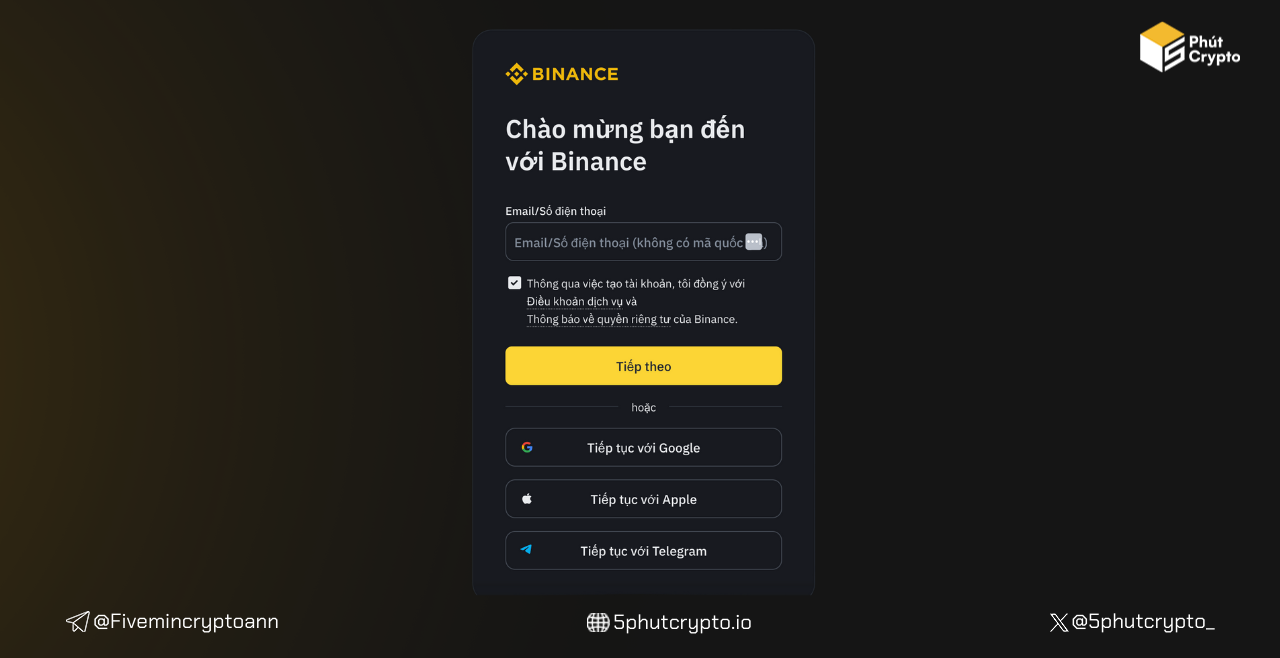 Đăng ký tài khoản Binance