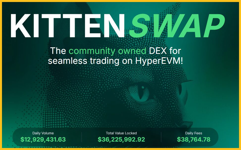 Thống kê số liệu của KittenSwap, tính đến tháng 5/2025