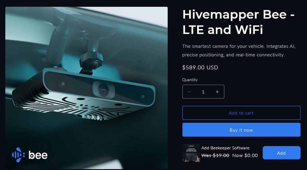 Camera hành trình Dashcam (589 USD) của Hivemapper