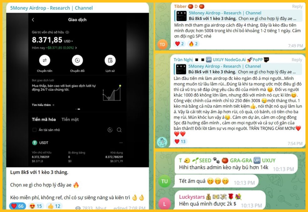 Cộng đồng 5 Phút Crypto nhận Airdrop Movement - Một cách kiếm tiền ít vốn trong Crypto
