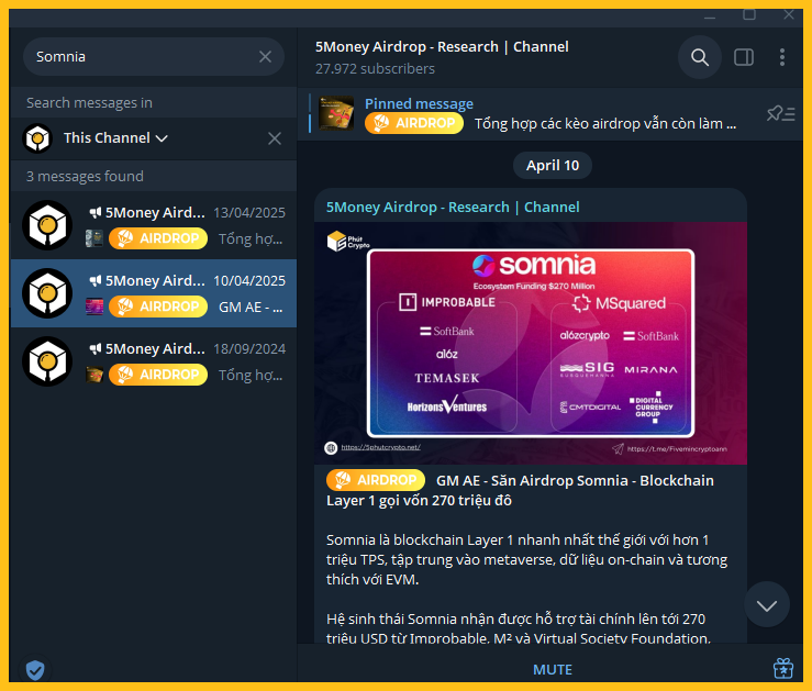 Hướng dẫn airdrop Somnia