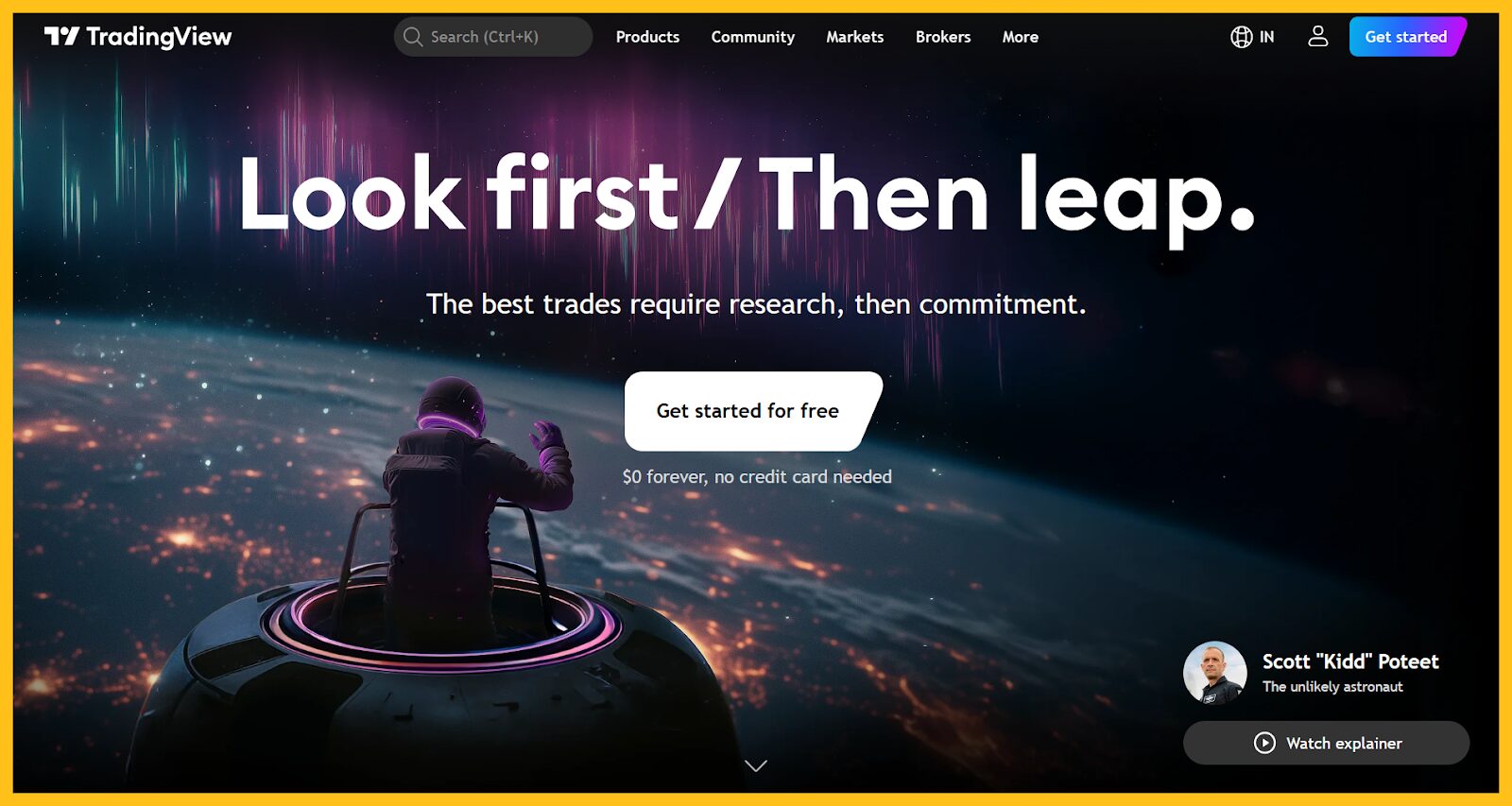 Truy cập lại trang Tradingview là đã có thể sử dụng bình thường