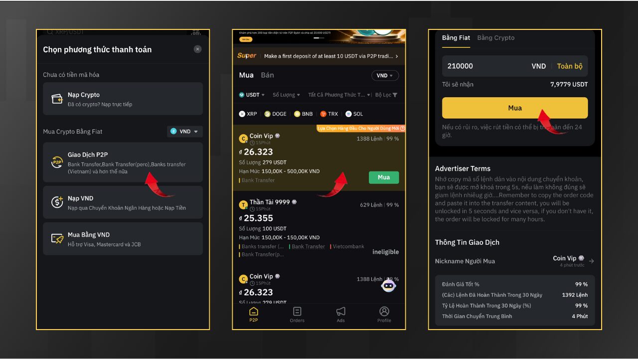 Nạp tiền P2P Bybit