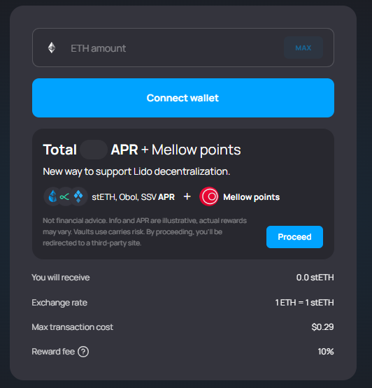 Stake ETH trên Lido