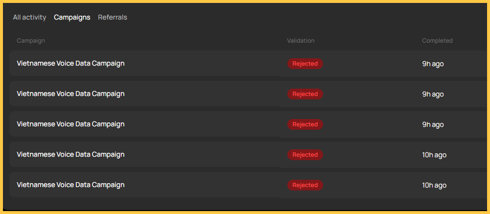 Kiểm tra trạng thái bài tập