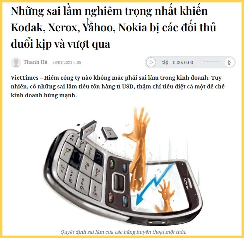 Các công ty lớn thất bại
