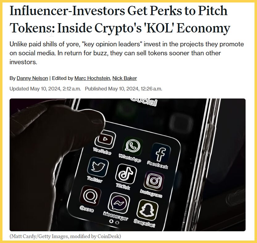 Coindesk bóc trần sự thật về các KOL