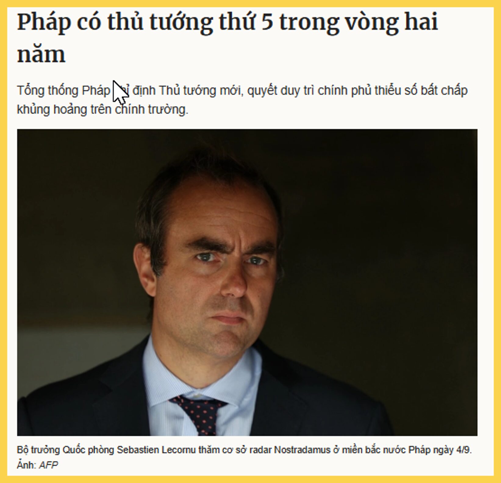 Pháp liên tục thay Thủ tướng mới