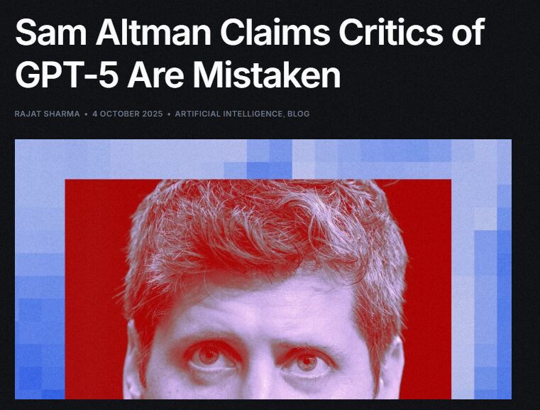 Sam Altman tuyen bo nhung nguoi chi trich GPT 5 da nham lan