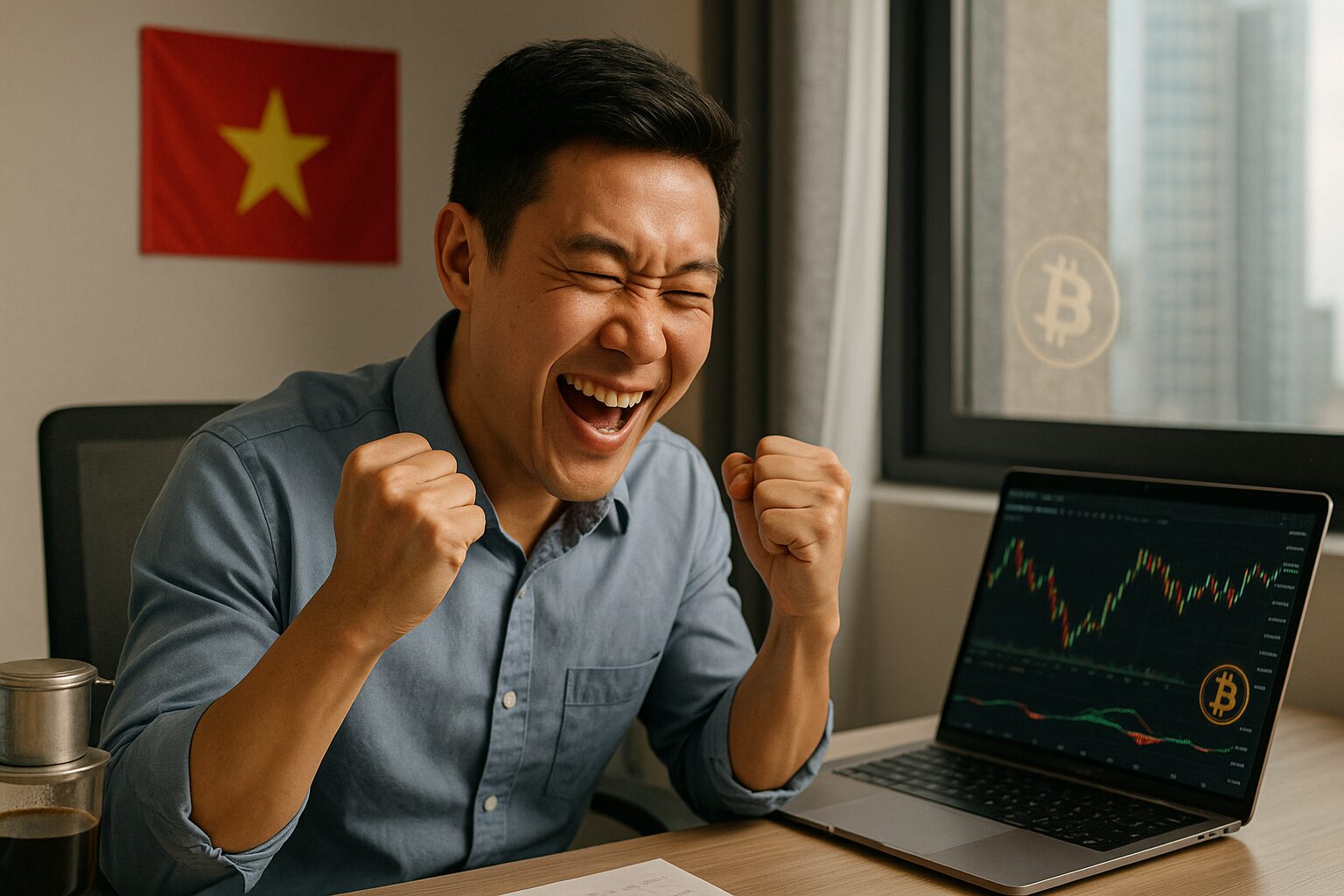 Trader phấn khích với crypto - Kiểm soát lòng tham