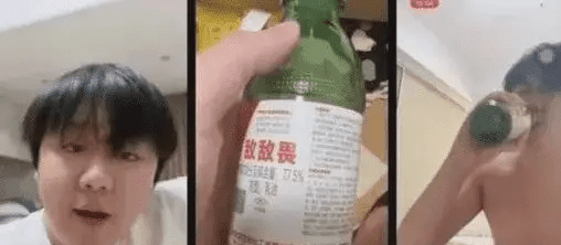 Liang Xi uống thuốc trừ sâu ngay trên livestream