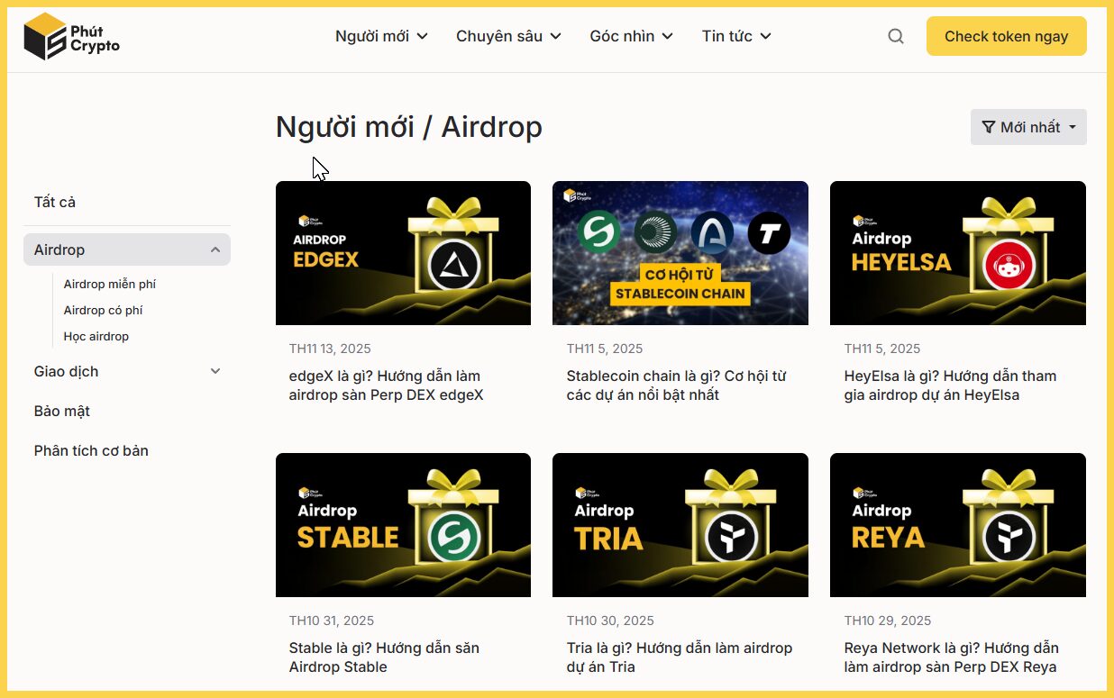 Phân tích cơ bản dự án airdrop từ 5 Phút Crypto