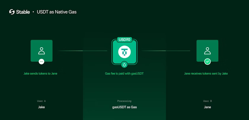 Stable - Stablecoin chain sử dụng USDT làm phí gas native