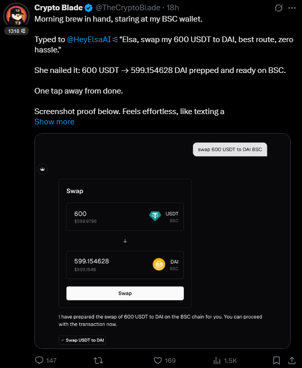 Viết content trên X về HeyElsa 
