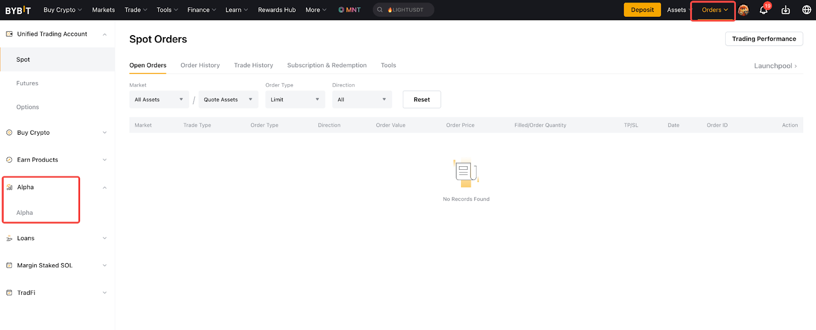 Xem token bạn đã mua ở Orders -> Alpha