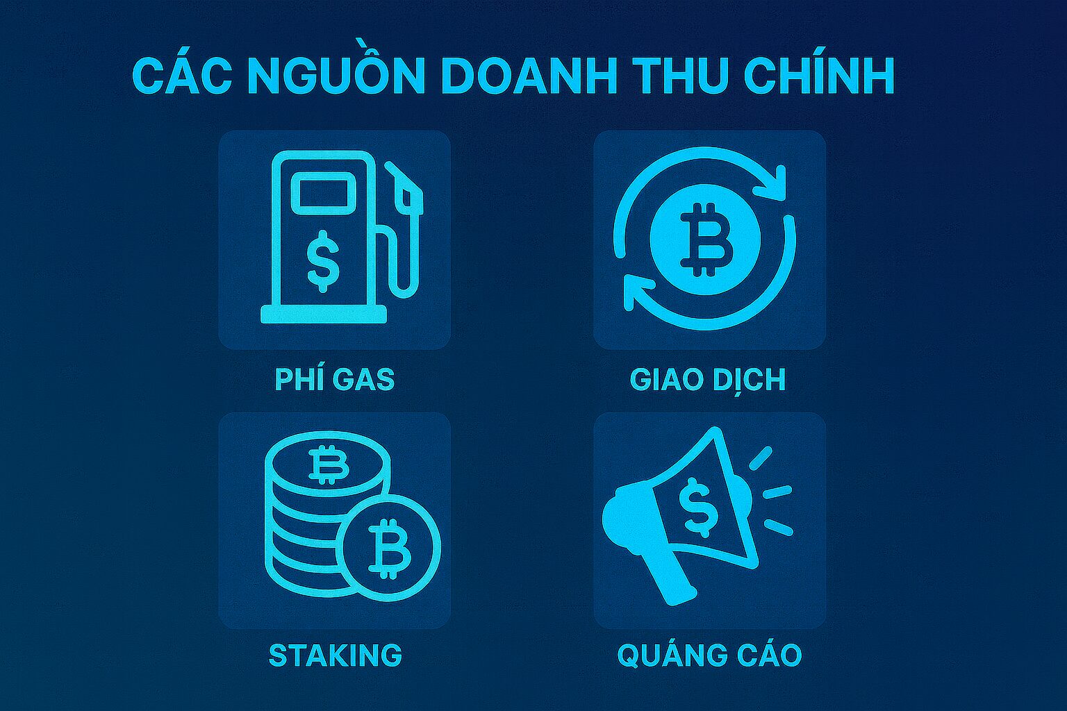 Ví dụ về nguồn doanh thu crypto của các dự án