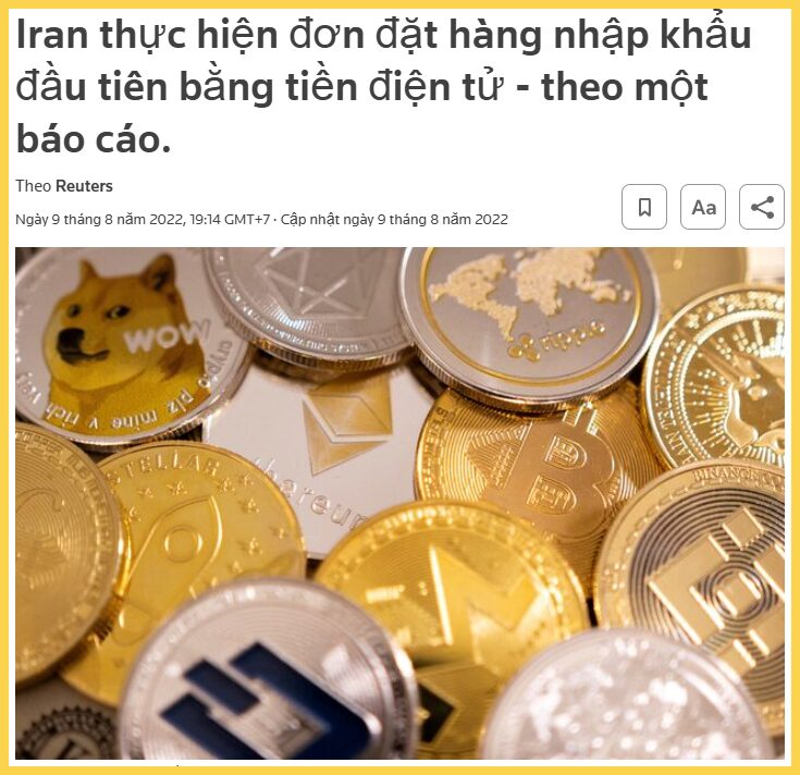 Iran thuc hien thanh toan quoc te dau tien bang crypto