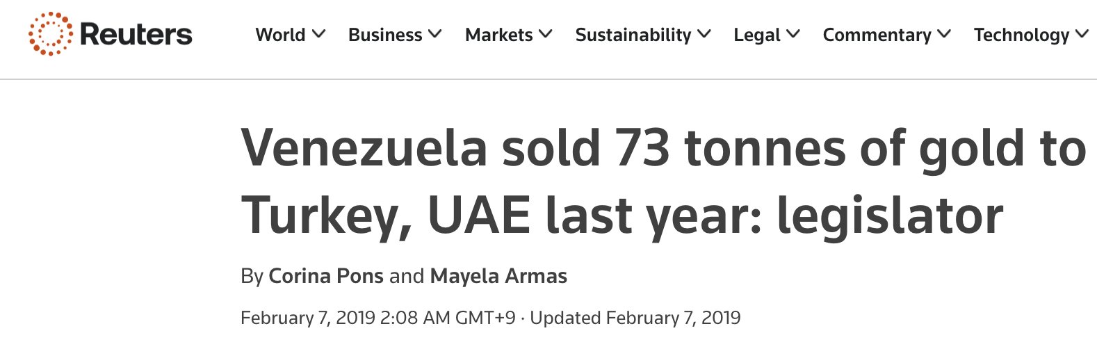 Venezuela ban 73 tan vang