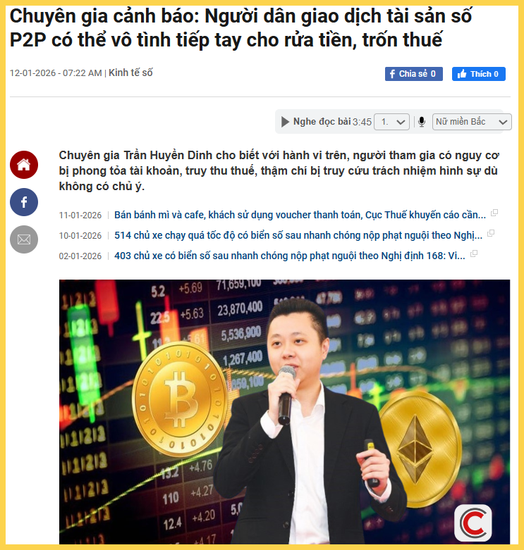 Giao dịch P2P có thể vô tình vướng phải hoạt động rửa tiền