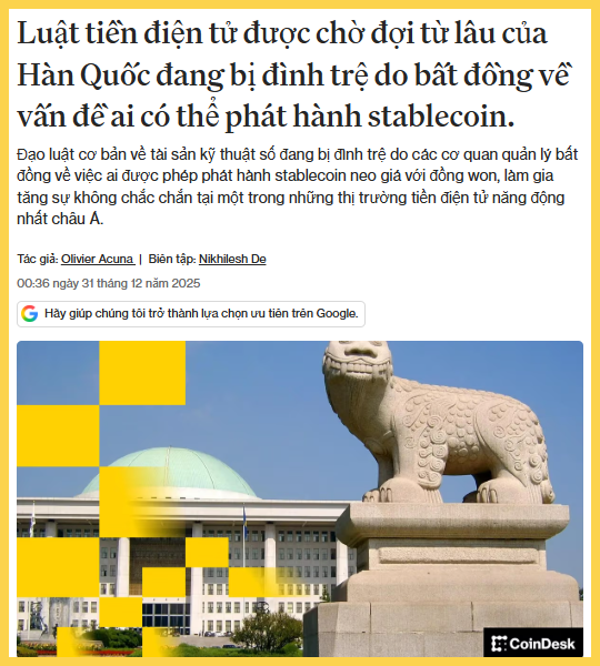 Luat crypto tai Han Quoc bi dinh tre