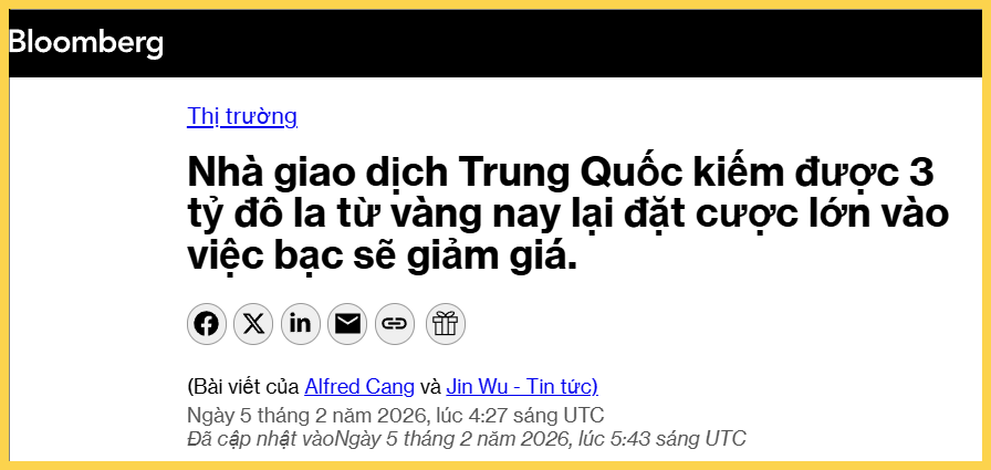 Bloomberg đưa tin về cá voi short bạc