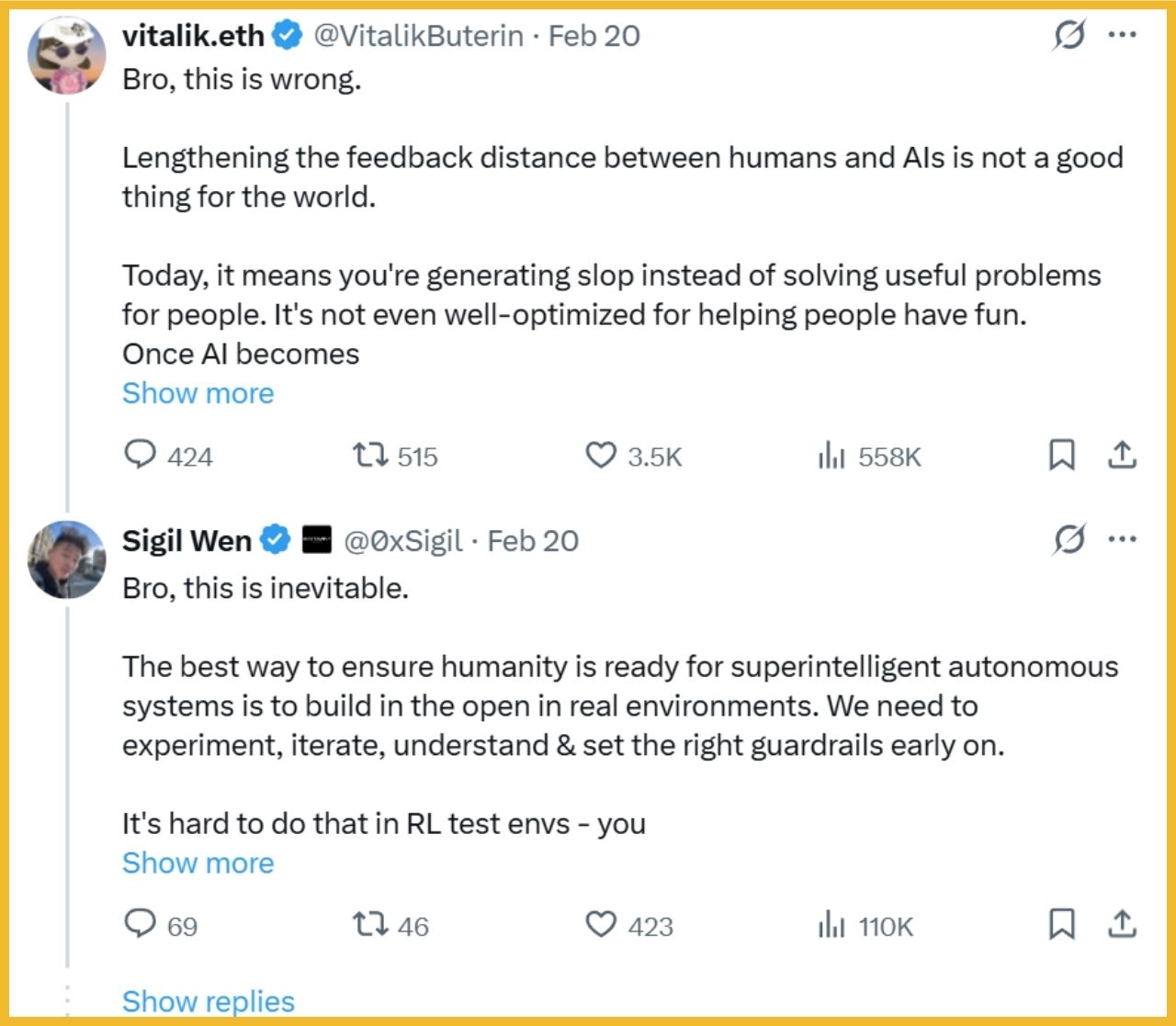 Màn tranh luận giữa Vitalik Buterin và Sigil Wen về Web4