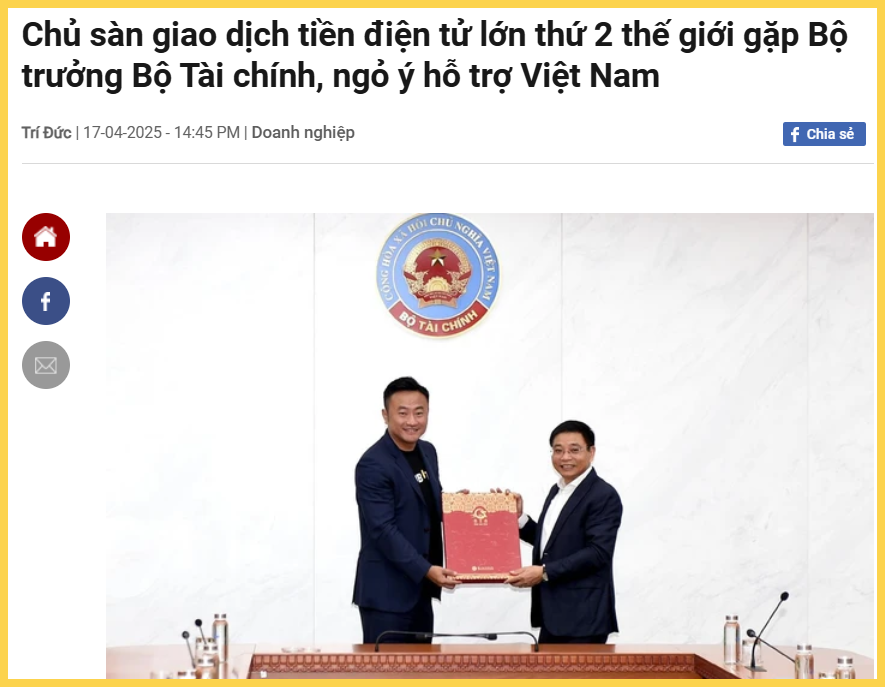 CEO Bybit gặp Bộ trưởng Tài chính Nguyễn Văn Thắng