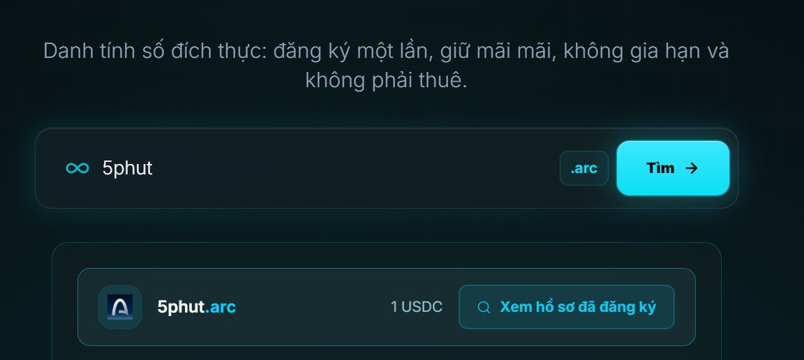 Đăng ký tên miền ARC
