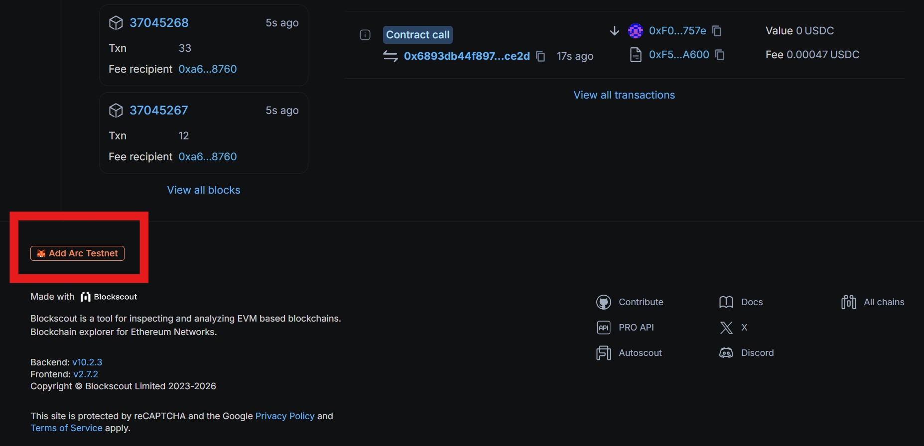 Them mang Arc testnet 1